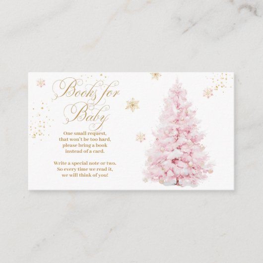 Pink Bow Cold Outdoor Baby Duschbücher Begleitkarte (Vorderseite)