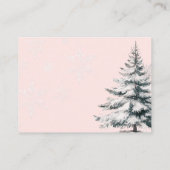 Pink Bow Cold Outdoor Baby Duschbücher für Baby Begleitkarte (Rückseite)