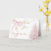 Pink Bow Cold Outside Baby Girl Dusche Danke Karte (Gelbe Blume)