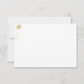 Pink Bow Cold Outside Baby Girl Dusche Dankeskarte (Rückseite)