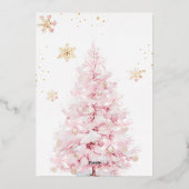 Pink Bow Cold Outside Baby Girl Dusche Folieneinladung (Rückseite)