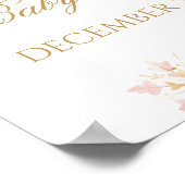 Pink Bow Cold Outside Baby Girl Dusche Poster (Ecke)