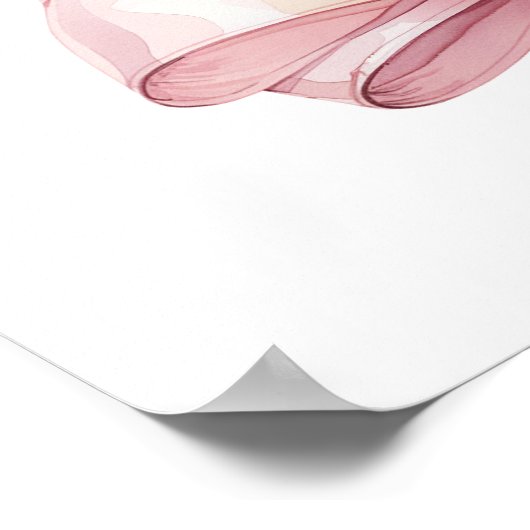 Pink bow Confirmation welcome Poster (Ecke)