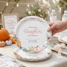 Pink Bow Coquette A Little Pumpkin Baby Shower