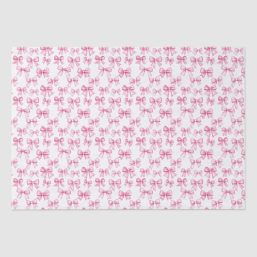 Pink Bow Coquette Ästhetische Babydusche Geburtsta Seidenpapier (Vorderseite)