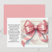 Pink Bow Coquette Baby Duschbücher für Baby Begleitkarte (Vorne/Hinten)