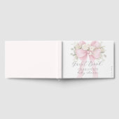Pink Bow Coquette Baby Girl Shower Gästebuch (Voll)
