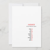 Pink Bow Coquette Babydusche - bestellbarer Name,  Einladung (Rückseite)