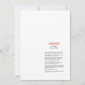 Pink Bow Coquette Babydusche - bestellbarer Name, Einladung (Rückseite)