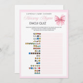 Pink Bow Coquette Babydusche - bestellbarer Name, Einladung (Vorne/Hinten)