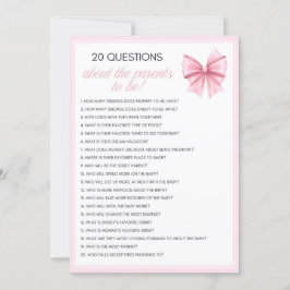 Pink Bow Coquette Babydusche - bestellbarer Name,  Einladung