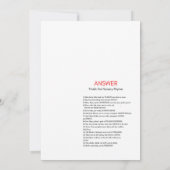 Pink Bow Coquette Babydusche - bestellbarer Name, Einladung (Rückseite)