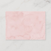 Pink Bow Coquette Babydusche Buchungsanfrage Begleitkarte (Rückseite)