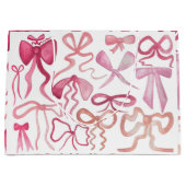 Pink Bow Coquette Babydusche Geschenktüte (Vorderseite)