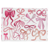 Pink Bow Coquette Babydusche Geschenktüte (Rückseite)