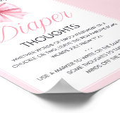 Pink Bow Coquette Babydusche Schild (Ecke)