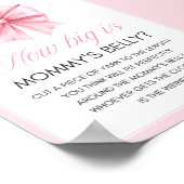 Pink Bow Coquette Babydusche Schild (Ecke)