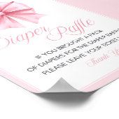 Pink Bow Coquette Babydusche Schild (Ecke)