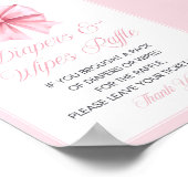 Pink Bow Coquette Babydusche Schild (Ecke)