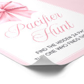 Pink Bow Coquette Babydusche Schild (Ecke)