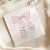Pink Bow Coquette Babydusche Serviette