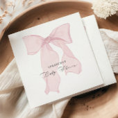 Pink Bow Coquette Babydusche Serviette