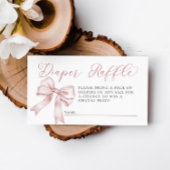 Pink Bow Coquette Babydusche Windelwanne Windelwan Begleitkarte