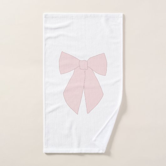 Pink Bow Coquette Badhandtuch Set (Handtuch)