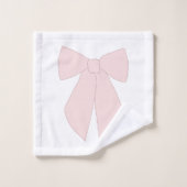 Pink Bow Coquette Badhandtuch Set (Waschlappen)
