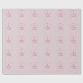 Pink Bow Coquette Birthday Geschenkpapier (Flach)