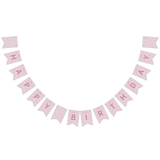 Pink Bow Coquette Birthday Wimpelkette (Alle)