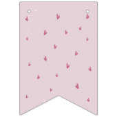 Pink Bow Coquette Birthday Wimpelkette (Erste Fahne)