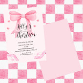 Pink Bow Coquette Bow Birthday Invitation, 13th Einladung