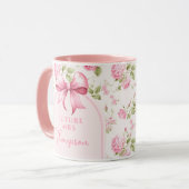 Pink Bow Coquette Brautparty | Zukünftige Mrs Tasse (Vorderseite Links)