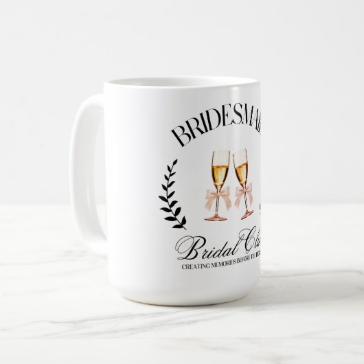 Pink Bow Coquette Bridesmaids Kaffeetasse (Vorderseite Links)