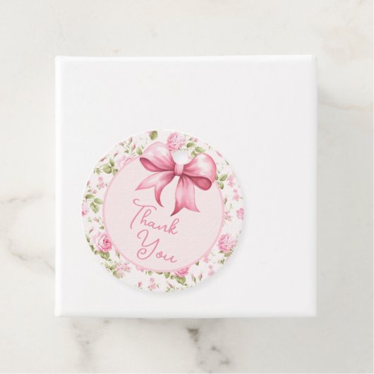 Pink Bow Coquette Danke Geschenkanhänger (Beispiel)