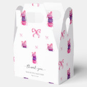 Pink Bow Coquette Elegante Macaron Wedding Geschenkschachtel (Geöffnet)