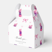 Pink Bow Coquette Elegante Macaron Wedding Geschenkschachtel (Vorderseite)