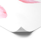 Pink Bow Coquette Erster Geburtstag Willkommen Poster (Ecke)