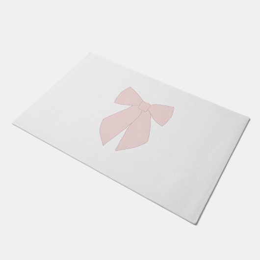 Pink Bow Coquette Fußmatte (Schrägansicht)