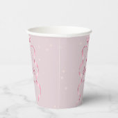 Pink Bow Coquette Geburtstag Pappbecher (Rechts)