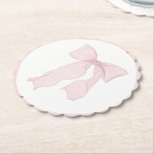 Pink Bow Coquette Geburtstag Untersetzer (angewinkelt)
