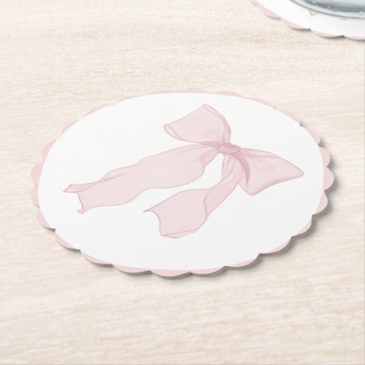 Pink Bow Coquette Geburtstag Untersetzer (angewinkelt)