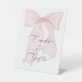 Pink Bow Coquette Geburtstagsparty Karten und Gesc Sockelschild