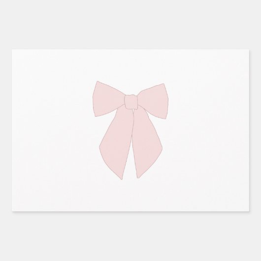 Pink Bow Coquette Geschenkpapier Set (Vorderseite 2)