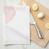 Pink Bow Coquette Geschirrtuch (Viertel Falte)