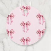 Pink Bow Coquette Girl Geburtstag Vielen Dank Geschenkanhänger (Rückseite)