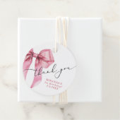 Pink Bow Coquette Girl Geburtstag Vielen Dank Geschenkanhänger (Beispiel)