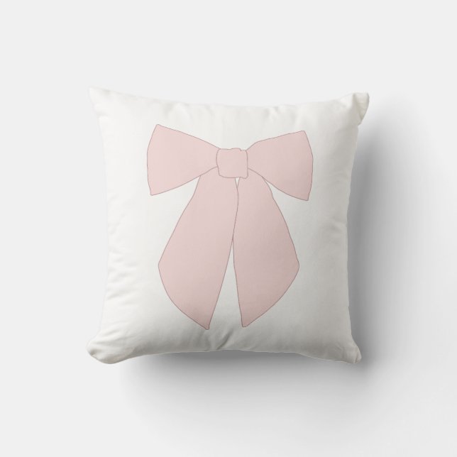 Pink Bow Coquette Kissen (Vorderseite)