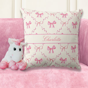 Pink Bow Coquette Kissen
